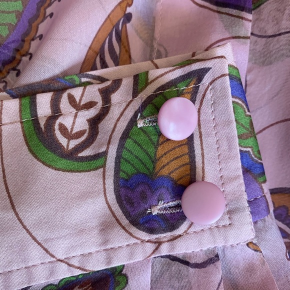 Diva by Dana Buchman Sheer 100% silk blouse with detachable tie/bow size L - Picture 5 of 5